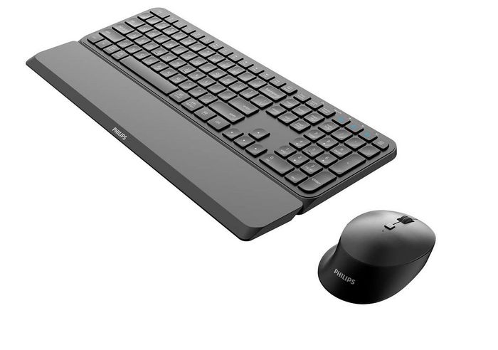 Philips 6000 series SPT6607B keyboard Mouse included RF Wireless + Bluetooth Black, Nordic Language - W128242528