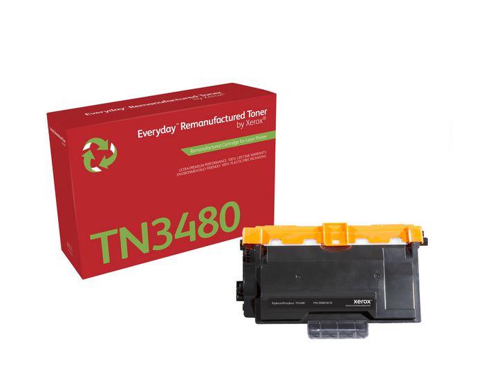 Xerox Ay Remanufactured Everyday Black Remanufactured Toner By Xerox Replaces Brother Tn3480, High Capacity - W128260223