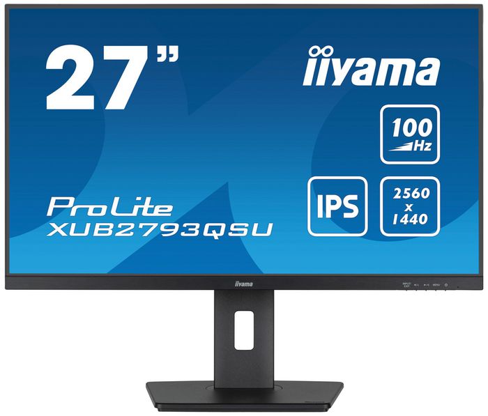 iiyama ProLite XUB2793QSU-B6 LED display 68.6 cm (27") 2560 x 1440 pixels Quad HD Black - W128818337