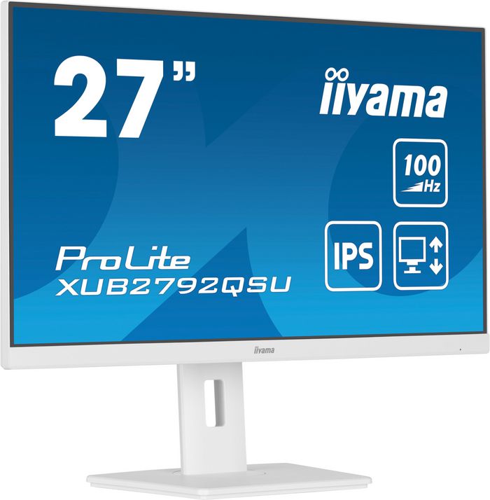 iiyama 27" WHITE ETE IPS, 2560x1440@100Hz,0,4ms,FreeSync,15cm adj. stand, 250cd/m², HDMI, DP, Speakers,USB 4x3.2 - W128818338