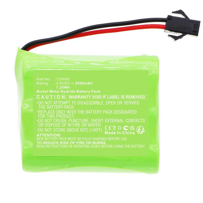 CoreParts Battery for BRAVAT Cosmetic Mirror 7.20Wh 3.6V 2000mAh for SITIA,417110,FLORIANA,413610 - W128812728