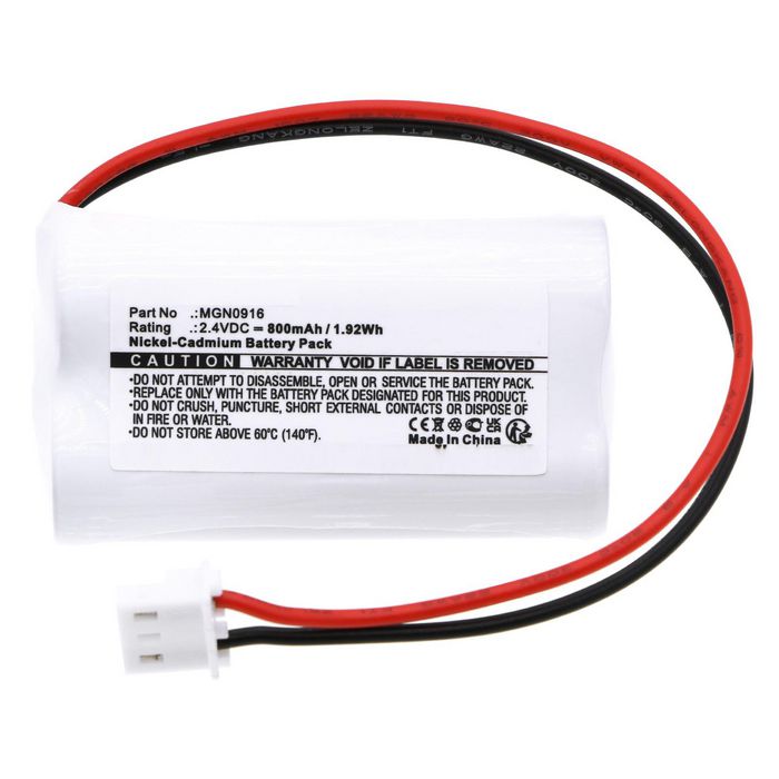CoreParts Battery for BTICINO Emergency Lighting 1.92Wh 2.4V 800mAh for OVA51104,806312,L4784/1,789798 - W128812750