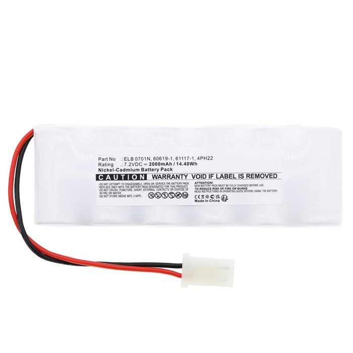 CoreParts Battery for Lithonia Emergency Lighting 14.40Wh 7.2V 2000mAh for LV S W R 120/277 ELN UM - W128812769