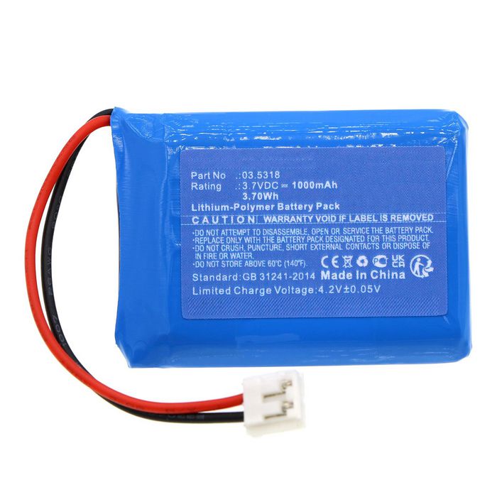 CoreParts Battery for SCANGRIP Flashlight 3.70Wh 3.7V 1000mAh for Miniform COB LED,03.5060 - W128812815