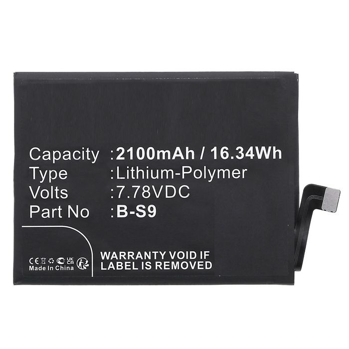 CoreParts Battery for VIVO Mobile 16.34Wh 7.78V 2100mAh for IQOO Neo 5s,iQOO 9 SE 5G,I2109,Neo 5S 5G,V2154A - W128812852