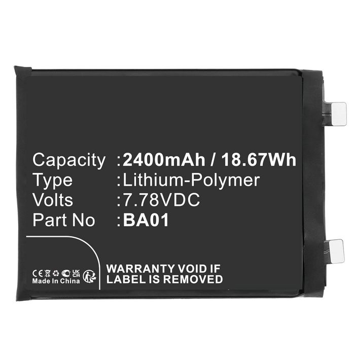 CoreParts Battery for VIVO Mobile 18.67Wh 7.78V 2400mAh for IQOO 11s,iQOO 11S 5G,V2304A - W128812854