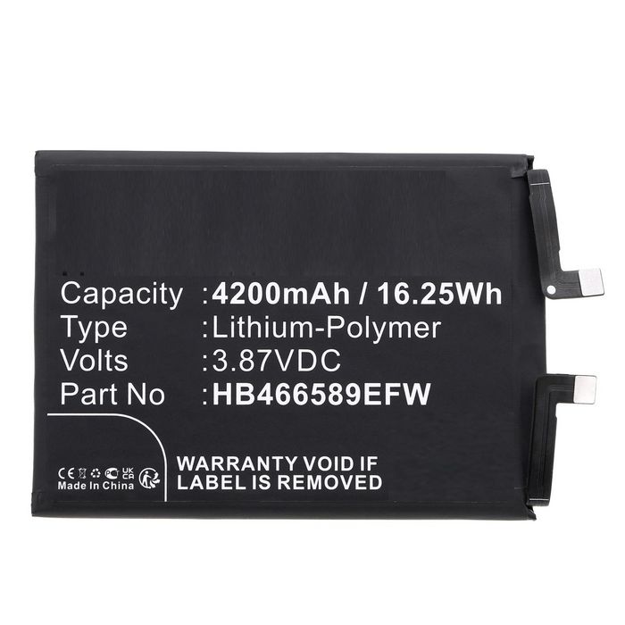 CoreParts Battery for Huawei, Honor Mobile 16.25Wh 3.87V 4200mAh for Nova 8i,NEN-L22,NEN-LX1, 50 Lite,NTN-L22,NTN-LX1,NTN-LX3 - W128812860