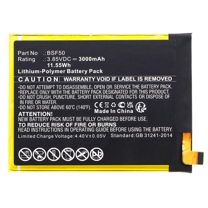 CoreParts Battery for HTC Mobile 11.55Wh 3.85V 3000mAh for Wildfire E Lite - W128812872