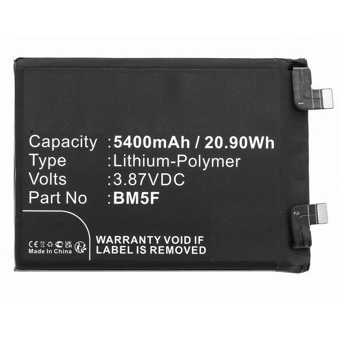CoreParts Battery for Redmi Mobile 20.90Wh 3.87V 5400mAh for K50,K50 5G,22041211AC - W128812874