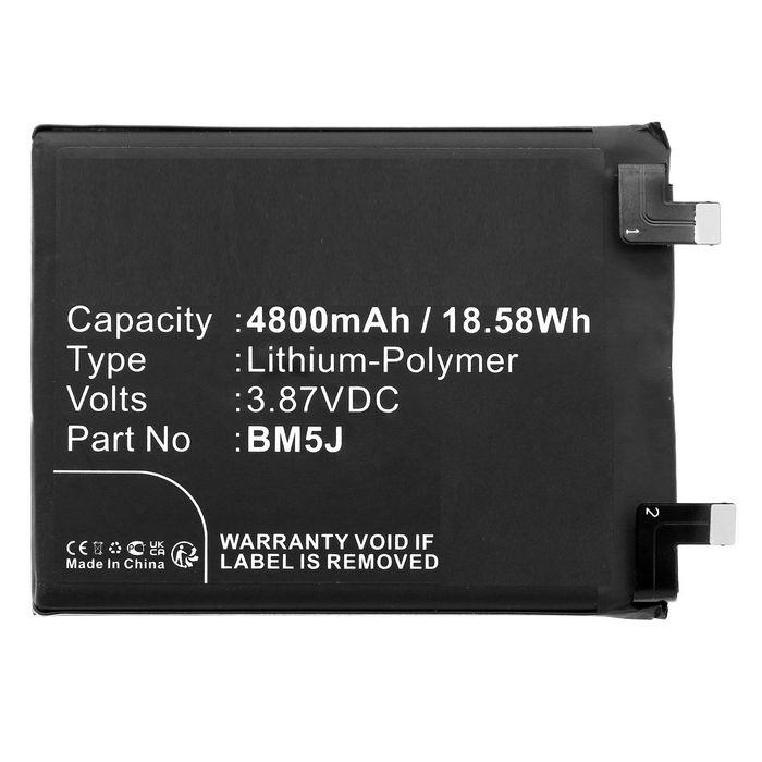 CoreParts Battery for Redmi Mobile 18.58Wh 3.87V 4800mAh for K50 Ultra,12T,12T Pro - W128812875