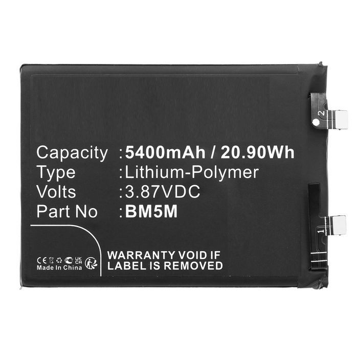 CoreParts Battery for Redmi Mobile 20.90Wh 3.87V 5400mAh for K60 - W128812876