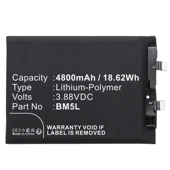 CoreParts Battery for Redmi Mobile 18.62Wh 3.88V 4800mAh for K60 Pro,22127RK46C - W128812877