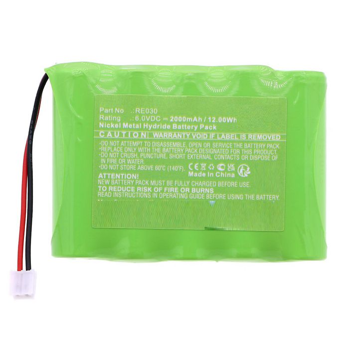 CoreParts Battery for Alula Security and Safety 12WH 6V 2000mAh for Translator,Repeater - W128812943