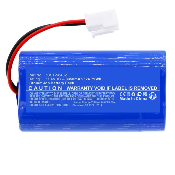 CoreParts Battery for Bestway Vacuum 24.79Wh 7.4V 3350mAh for Flowclear,Aquatronix - W128813008