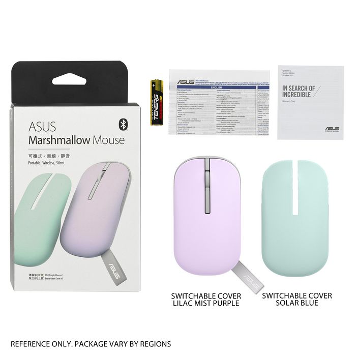 Asus Md100 Mouse Ambidextrous Rf Wireless + Bluetooth Optical 1600 Dpi - W128279514