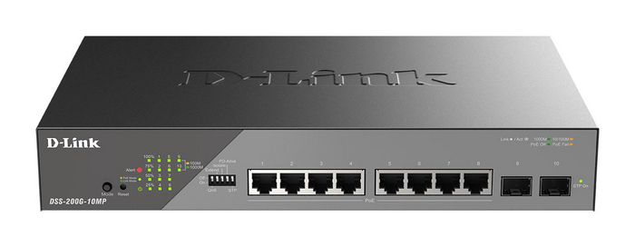 D-Link 10-Port Gigabit Ethernet PoE+ Surveillance Switch - W128558003