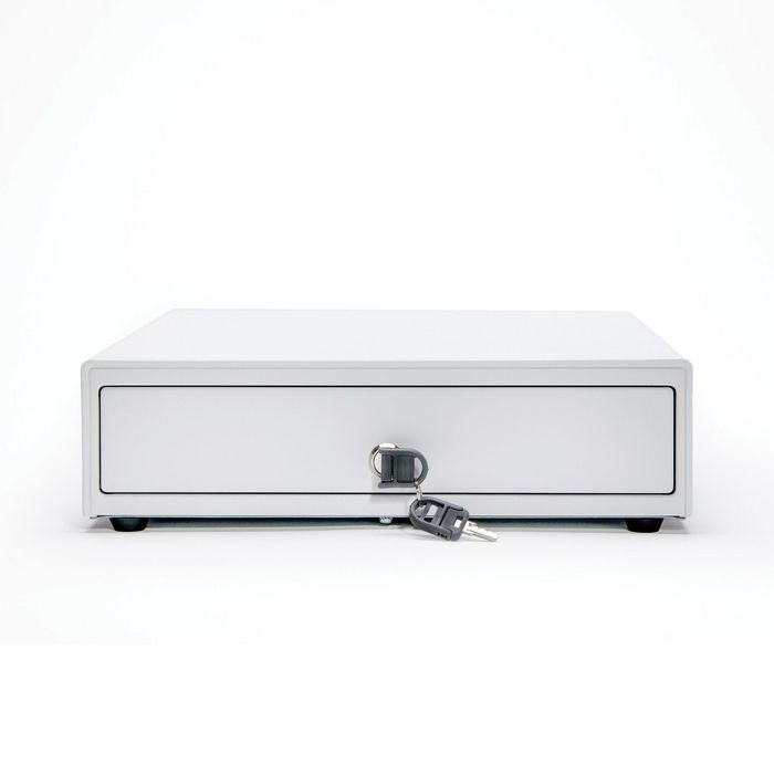 Star Micronics CD4-1416WTSS48  - Cash Drawer, White, Stainless Steel, 350mm x 405mm, Printer Driven, 4 Note  8 Coin, Cable Included - W127025958