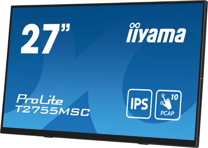 iiyama 27" Bonded PCAP 10P,1920x1080,IPS-panel,Bezel Free,HDMI,DP, 360cd/m², USB,Speakers,Webcam,Micro,Bookstand - W128814647