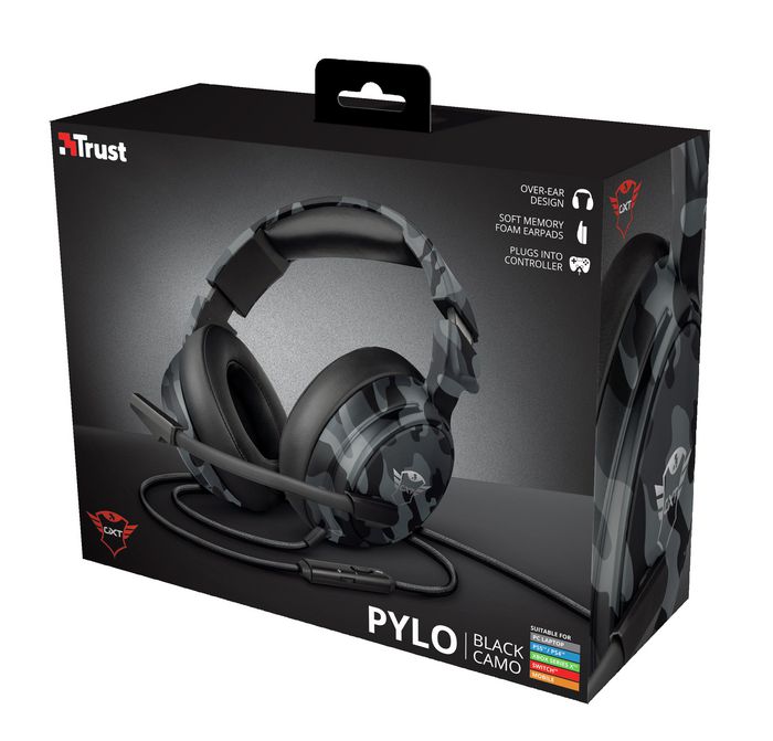 Trust Gxt 433 Pylo Headset Wired Head-Band Gaming Black, Grey - W128427033