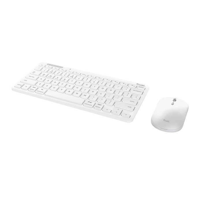 Trust Lyra Keyboard Mouse Included Rf Wireless + Bluetooth Qwerty Us English White - W128780411