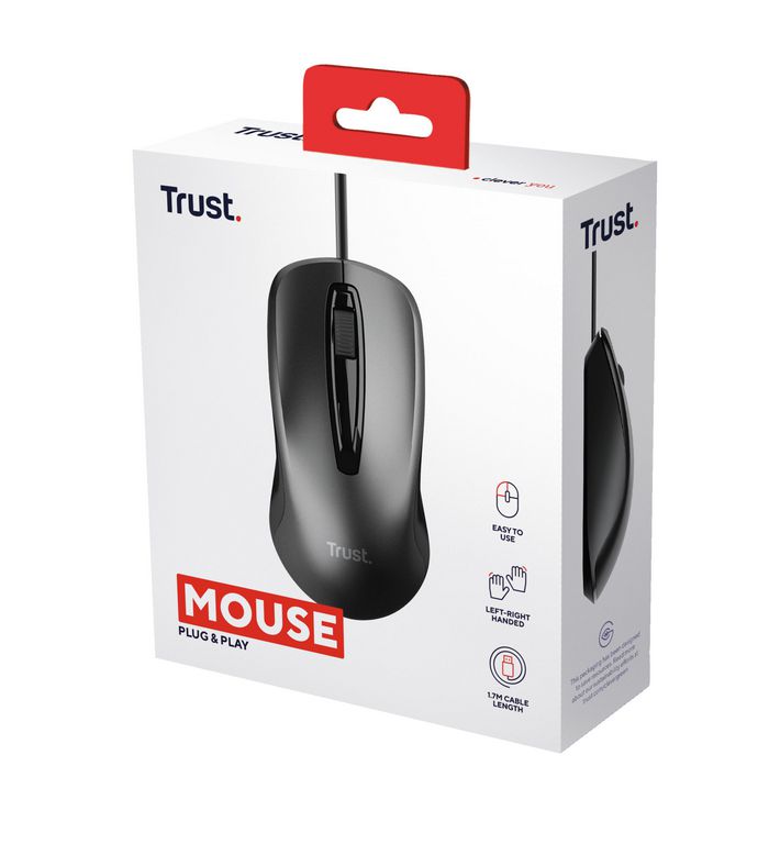 Trust Mouse Ambidextrous Usb Type-A Optical 1200 Dpi - W128780398