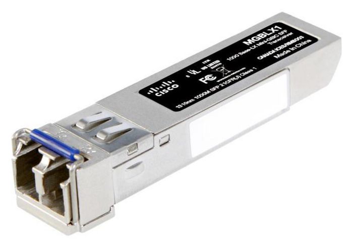 Cisco SB 1000BASE-LX SFP transceiver, for single-mode fiber, 1310 nm wavelength, support up to 10 km - W124363382
