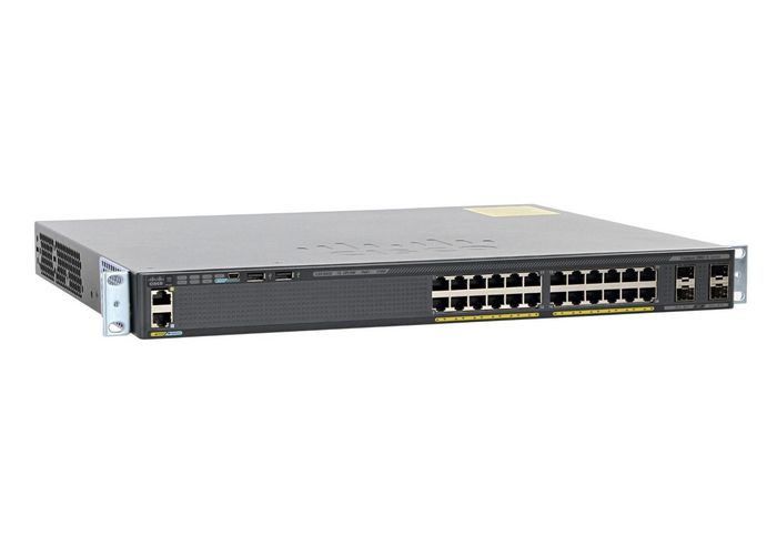 Cisco Catalyst 2960-X, 24 x 10/100/1000 Ethernet, 4 x SFP, APM86392 600MHz dual core, DRAM 512MB, Flash 128MB, PoE 370W, LAN Base - W124478742