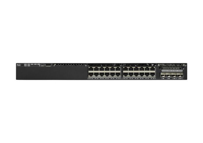 Cisco Catalyst 3650-24PS-L, Standalone, 1U, 24 x 10/100/1000 Ethernet PoE+, 4x1G Uplink ports, DRAM 4GB, Flash 2GB, 640W, LAN Base - W127817991