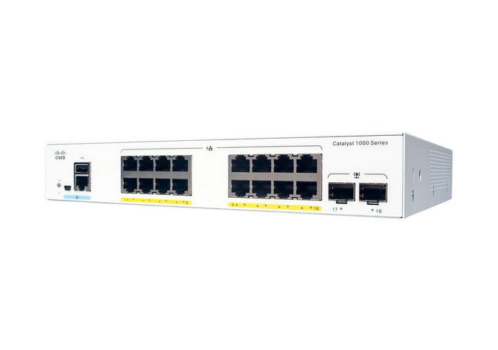 Cisco Managed Gigabit Ethernet enterprise-class Layer 2 switch, 16x 10/100/1000 Ethernet PoE+ ports and 120W PoE budget, 2x 1G SFP uplinks, 16000 MAC addresses, 36 Gbps - W126582468