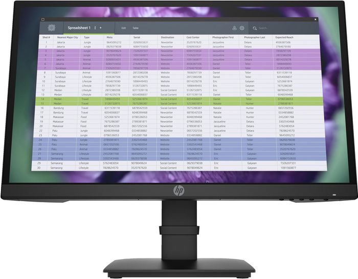 HP P22 G4 21.5inch Monitor FHD 1920 x 1080 pixels, Full HD, 5 ms, Black - W128821844