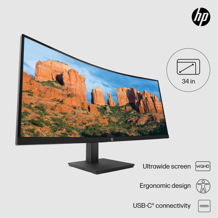 HP P34hc G4 computer monitor 86.4 cm (34") 3440 x 1440 - W128821889
