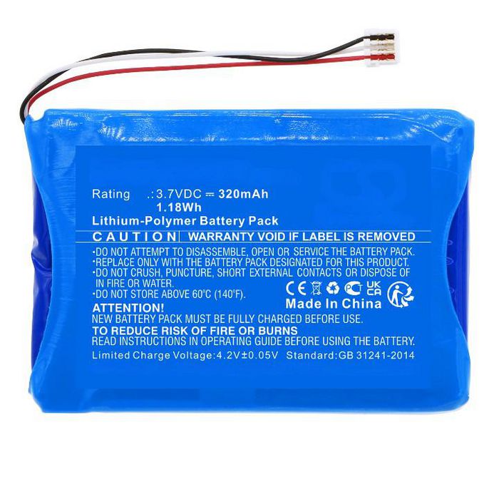 CoreParts Battery for AGFEO, Snom Wireless Headset, 1.18Wh Li-Polymer 3.7V 320mAh Blue, for IP Multi-Cell, A190 - W128608544