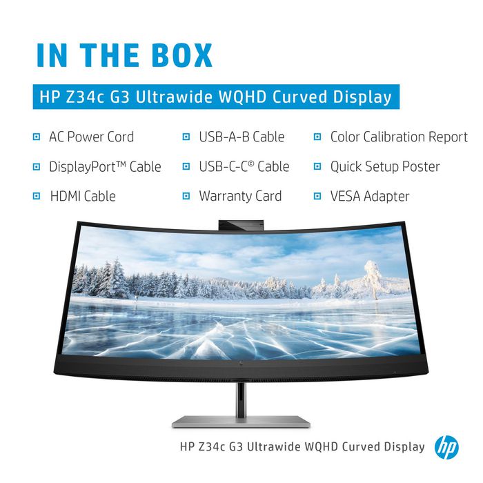 HP Z34c G3 WQHD Curved Display - W128830752