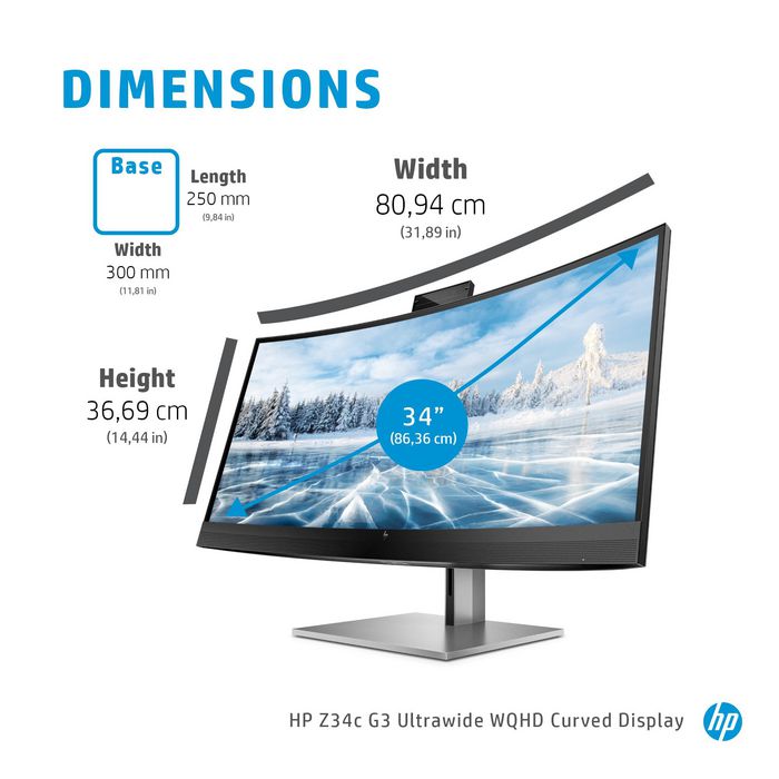 HP Z34c G3 computer monitor 86.4 cm (34") 3440 x 1440 - W128830755