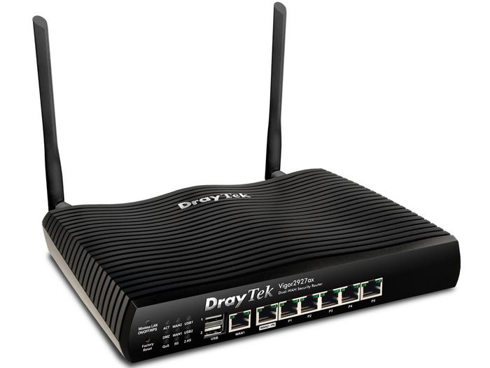 Draytek Wireless Router Gigabit Ethernet Dual-Band (2.4 Ghz / 5 Ghz) 4G Black - W128823339