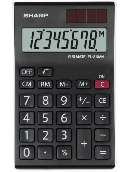 Sharp El-310An Calculator Desktop Display Black, White - W128824644