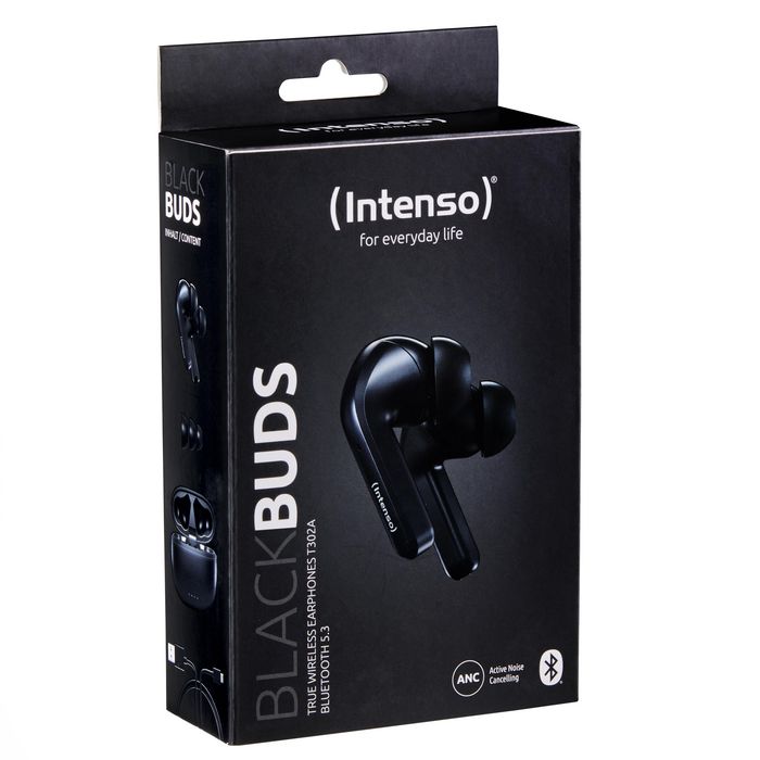 Intenso Black Buds T300A Headphones True Wireless Stereo (Tws) In-Ear Calls/Music/Sport/Everyday Usb Type-C Bluetooth - W128826060