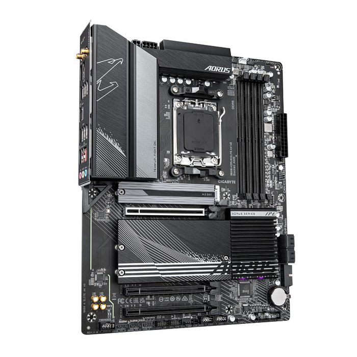 Gigabyte Motherboard - Supports Amd Am5 Cpus, 12+2+2 Phases Digital Vrm, Up To 8000Mhz Ddr5 (Oc), 1Xpcie 5.0 + 2Xpcie 4.0 M.2, Wi-Fi 6E, 2.5Gbe Lan, Usb 3.2 Gen 2 - W128826996