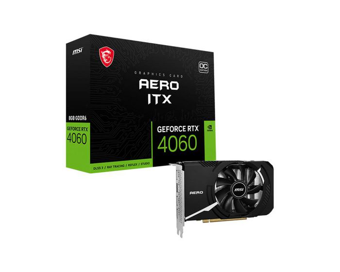 MSI Aero Geforce Rtx 4060 Itx 8G Oc Nvidia 8 Gb Gddr6 - W128829555