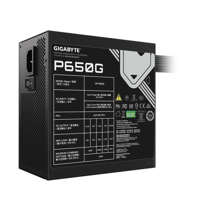 Gigabyte Power Supply Unit 650 W 20+4 Pin Atx Atx Black - W128827491
