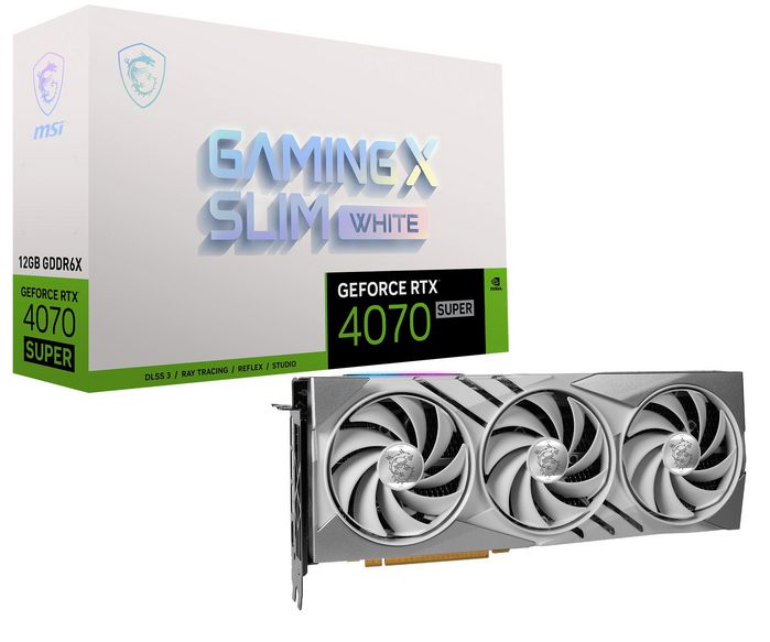 MSI Gaming Geforce Rtx 4070 Super 12G X Slim White Nvidia 12 Gb Gddr6X - W128827559