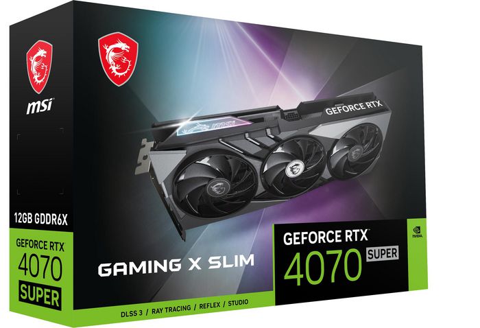 MSI Gaming Geforce Rtx 4070 Super 12G X Slim Nvidia 12 Gb Gddr6X - W128827560