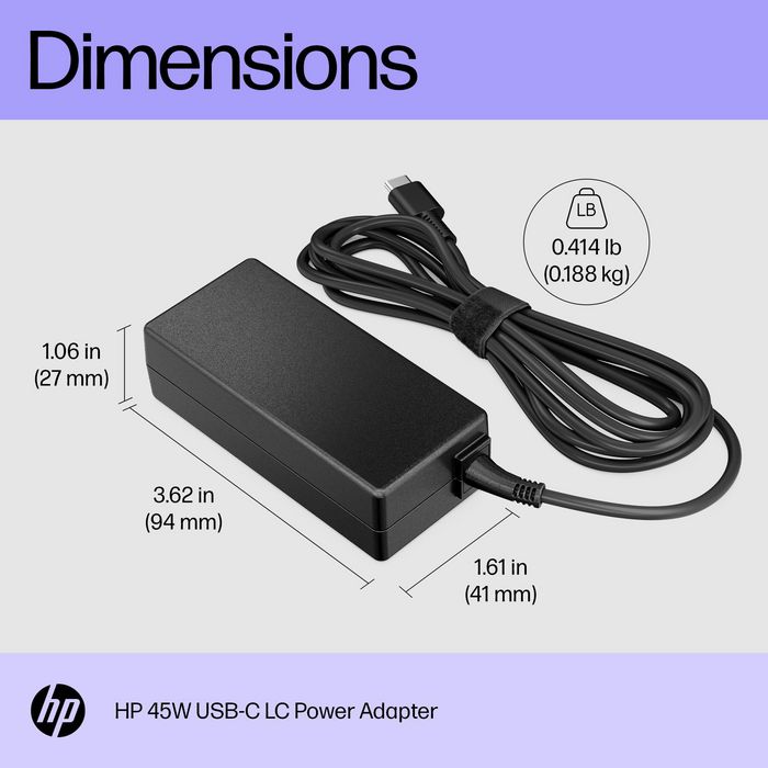 HP 45W USB-C LC - W128117210