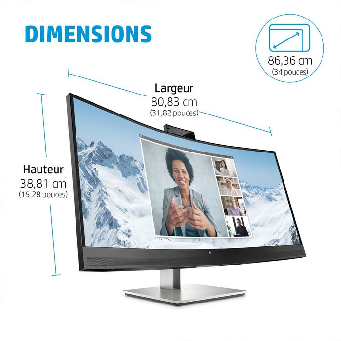 HP HP E-Series E34m G4 computer monitor 86.4 cm (34") 3340 x 2160 pixels Wide Quad HD Black - W128832066