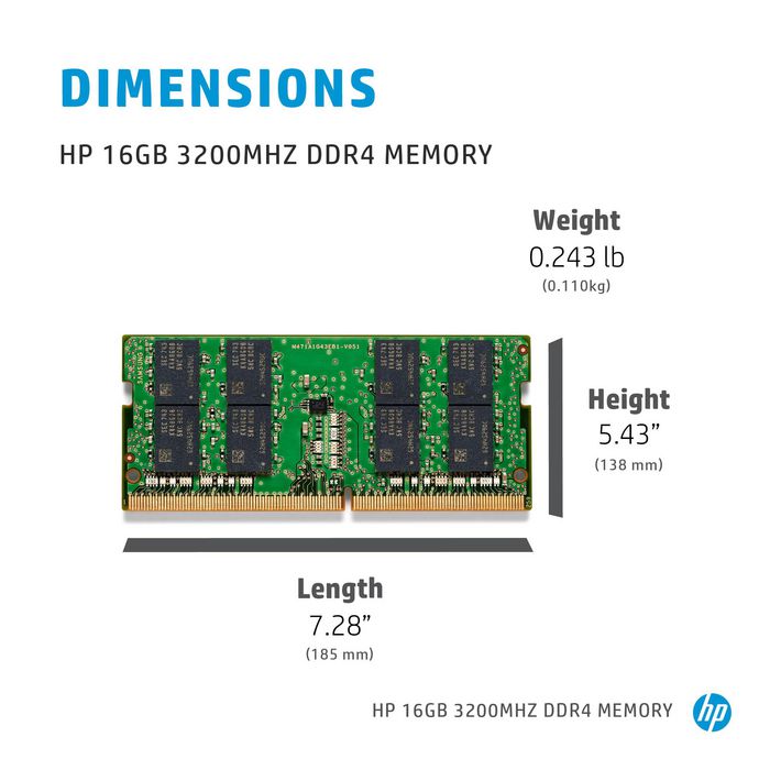 HP 16 GB 3200MHz DDR4 Memory - W126265823