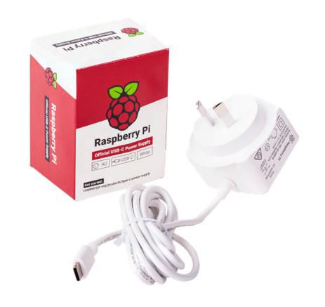 Raspberry Pi Power supply USB-C for pi 4 B - White EU Version - W124890559
