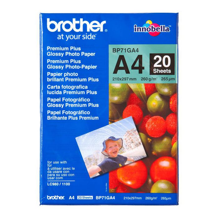 Brother Premium Glossy A4 Photo 20 she - W125182323