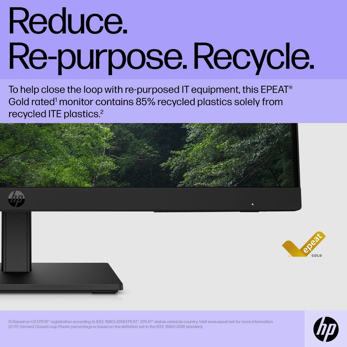 HP HP P22h G5 computer monitor 54.6 cm (21.5") 1920 x 1080 pixels Full HD Black - W128229784