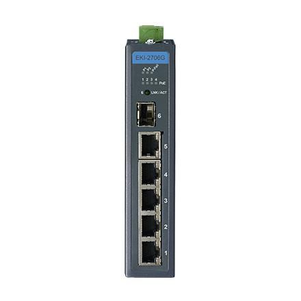 Advantech ETHERNET DEVICE, 5GE+1G SFP Unmanaged Ind. PoE Switch - W128832138