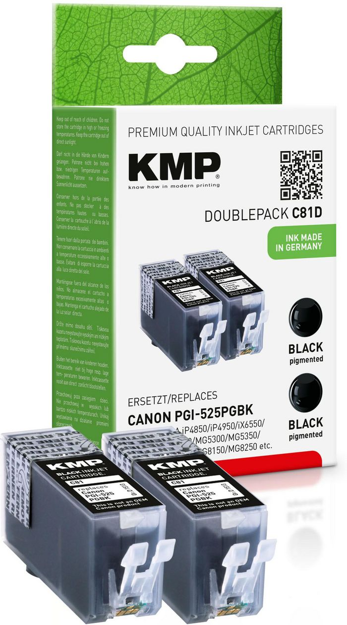 KMP Printtechnik AG C81D ink cartridge BK 2pcs - W124302036
